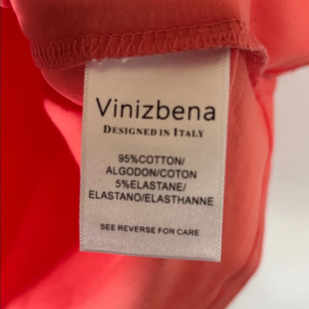 Vinizbena Made in Italy Coral Graphic Tee with Vogue Cup Print Size L - Picture 4 of 5